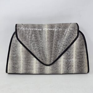 Vintage Genuine Real Snake Skin Reptile Clutch Purse Bag 50s 60s El SALDANA Boho